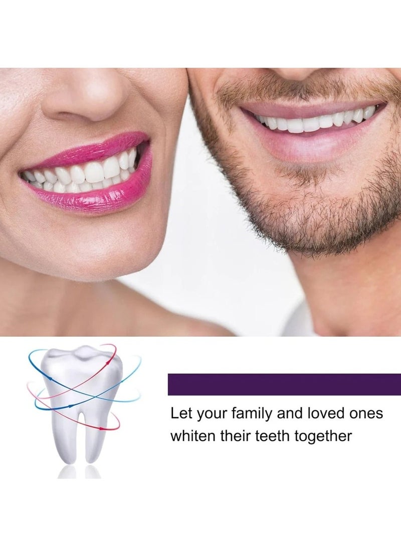 إيلهو قطعتين من مصحح أرجواني 50 مل، معجون أسنان لتبييض الأسنان، إزالة بقع الأسنان، مصحح لون لتنظيف الأسنان الصفراء، كريم تبييض الأسنان للحصول على نفس منعش ونظافة الفم - Image 4