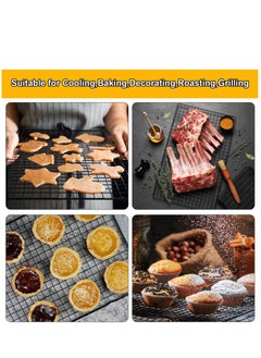 SYOSI 4 Pack Cooling Racks for Cooking and Baking Thick Wire Stainless Steel Baking Racks Nonstick Wire Grids Rack for BBQ Grilling Roasting Steaming Baking Drying Square Round Fit Various Sizes  - Image 5