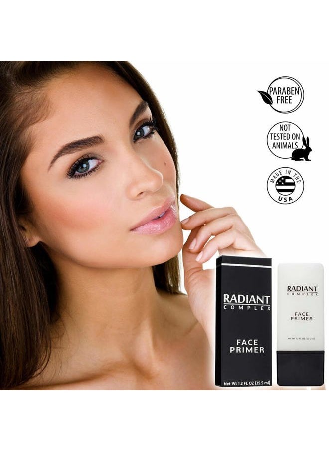 Best Makeup Base: Radiant Complex Face Primer and Pore Minimizer Transforms Your Skin into a Smooth Matte Canvas for Applying Foundation and Make Up, Hiding Fine Lines, Blemishes and Wrinkles 1.2 OZ