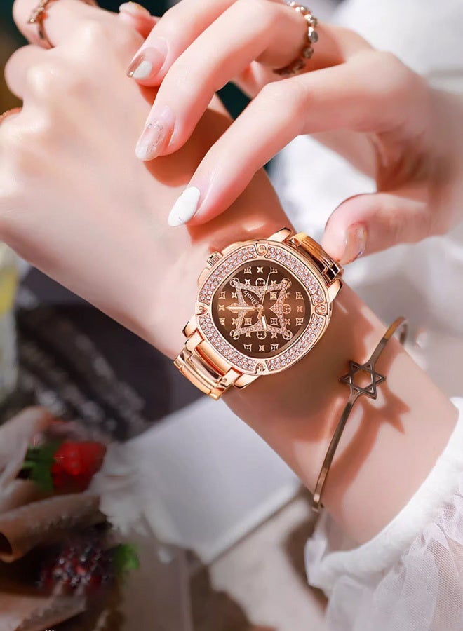 لوشيكا العربية: ​ساعه نسائيه ماركه​ كوارتز - سوار استيل مقاوم للماء 50متر | تصميم أنيق للعمل والمناسبات - Image 3