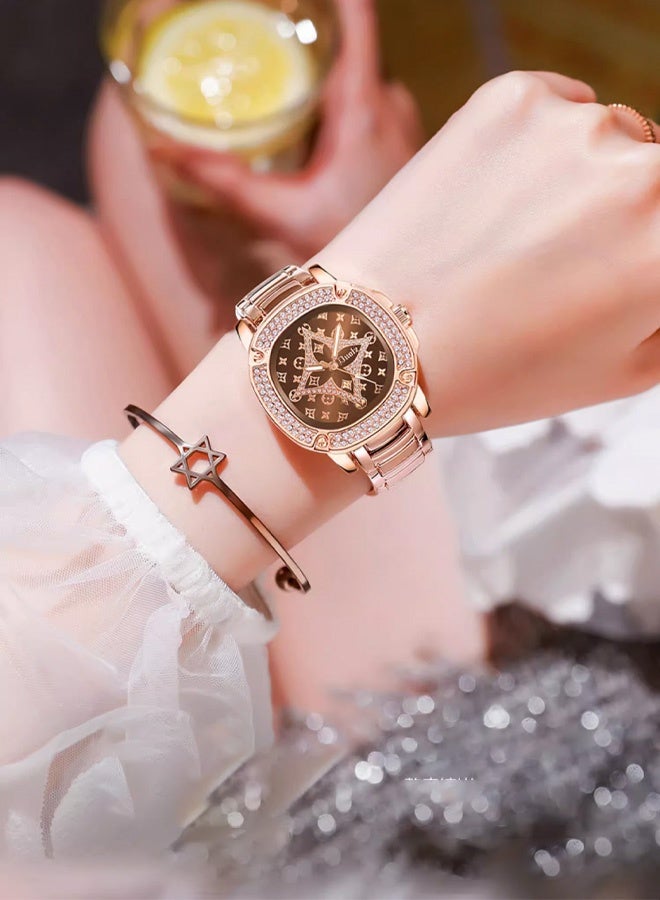 لوشيكا العربية: ​ساعه نسائيه ماركه​ كوارتز - سوار استيل مقاوم للماء 50متر | تصميم أنيق للعمل والمناسبات - Image 5