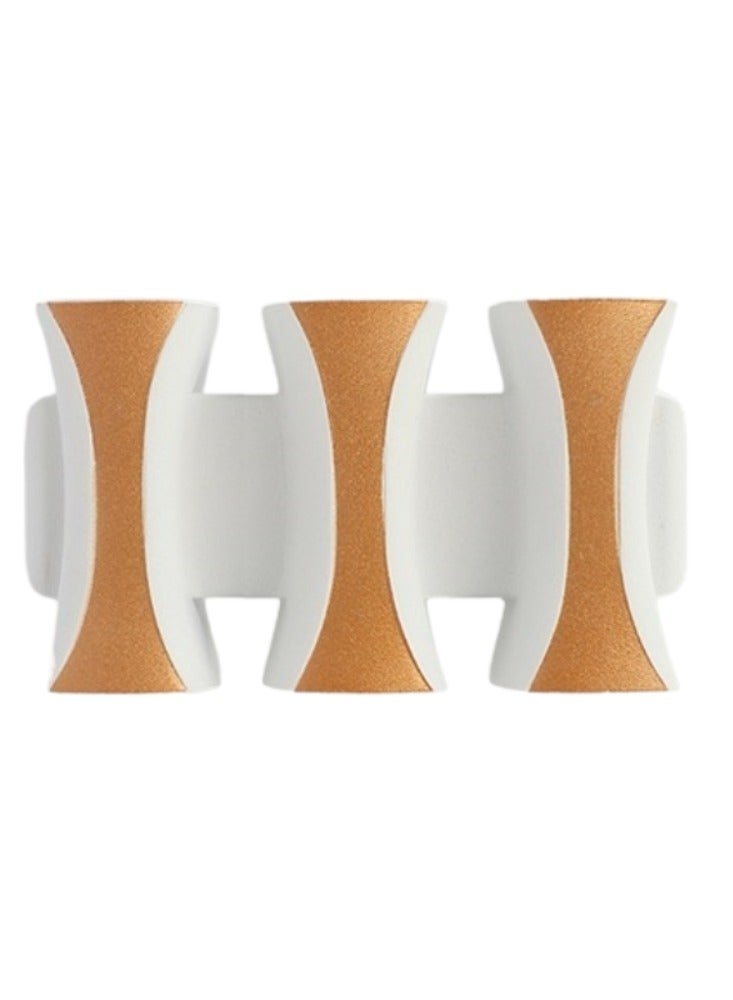 Up Down LED Wall Light 6W Modern Triple Direction Sconce White and Gold Luxury Design Indoor Decorative Lighting Fixture for Living Room and Bedroom 15cm - Image 3