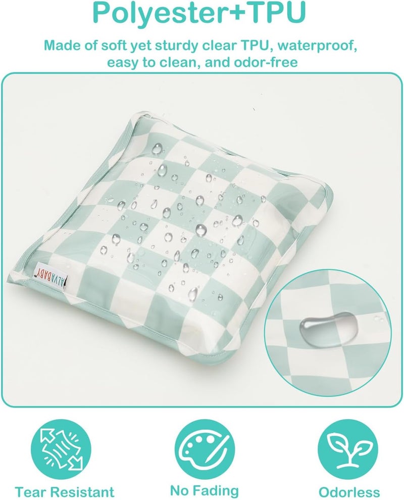 ALVA 3pcs Mess-Proof Travel Toilety Bag,Clear Cosmetic & Diaper Organizer with Front Pouch 3LT08 - Image 2