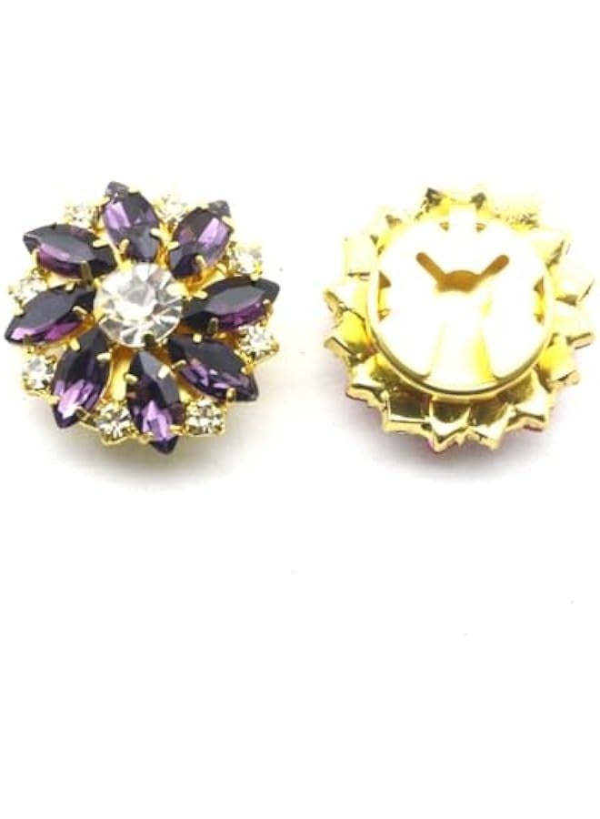 Rhinestone on Covers, on Covers for Women Blouses, Detachable Shirt on Clips ons Jewelry, Crystal Fancy ons for Clothing Decorative ons for Crafting, DIY (12PCS) Z1  - Image 1