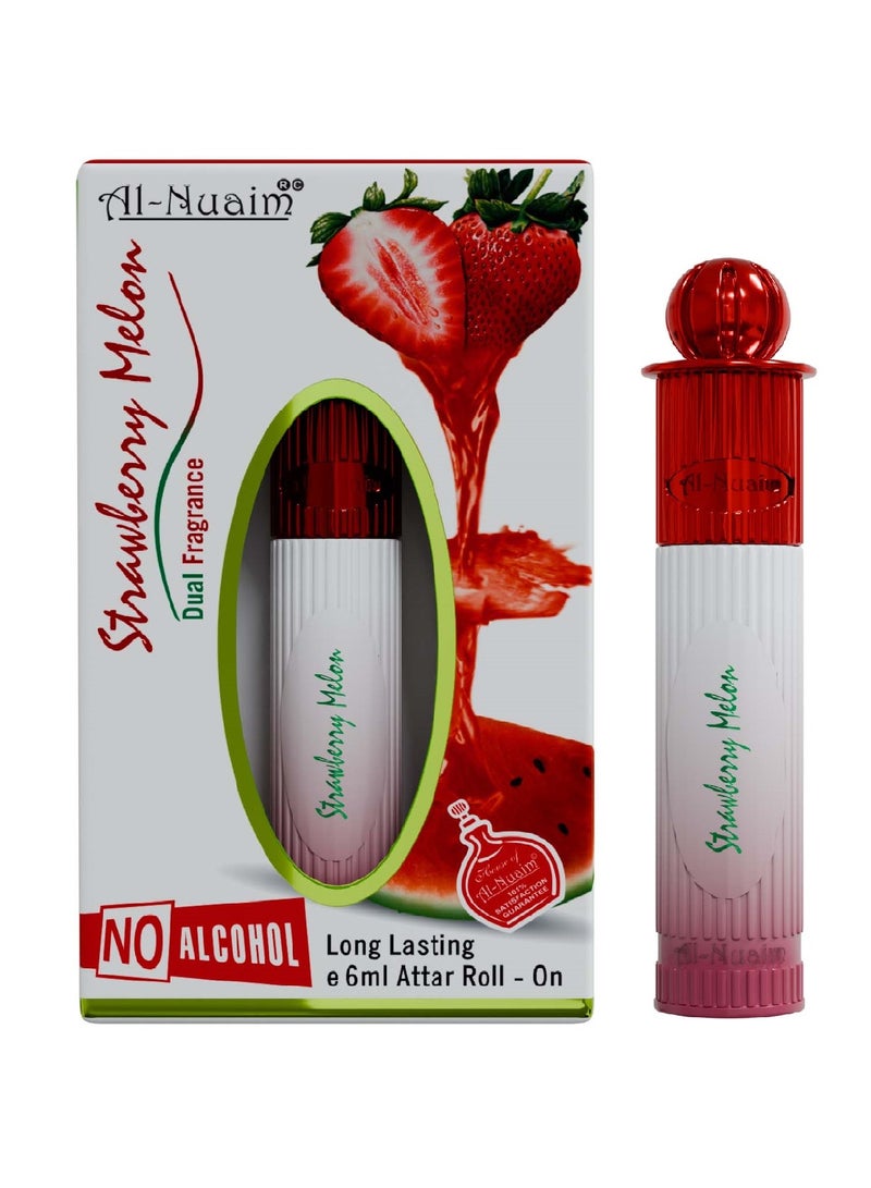 أل نواعم عطر النعيم رول اون برائحة الفراولة والبطيخ الخالي من الكحول للرجال والنساء - 6 مل | عطر رائع يدوم طويلاً - Image 1