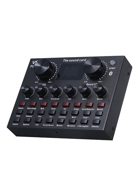 V8 Plus Live Sound Card with Audio Cable USB Cable BT Accompaniment Sound Effects Universal for Phone Computer