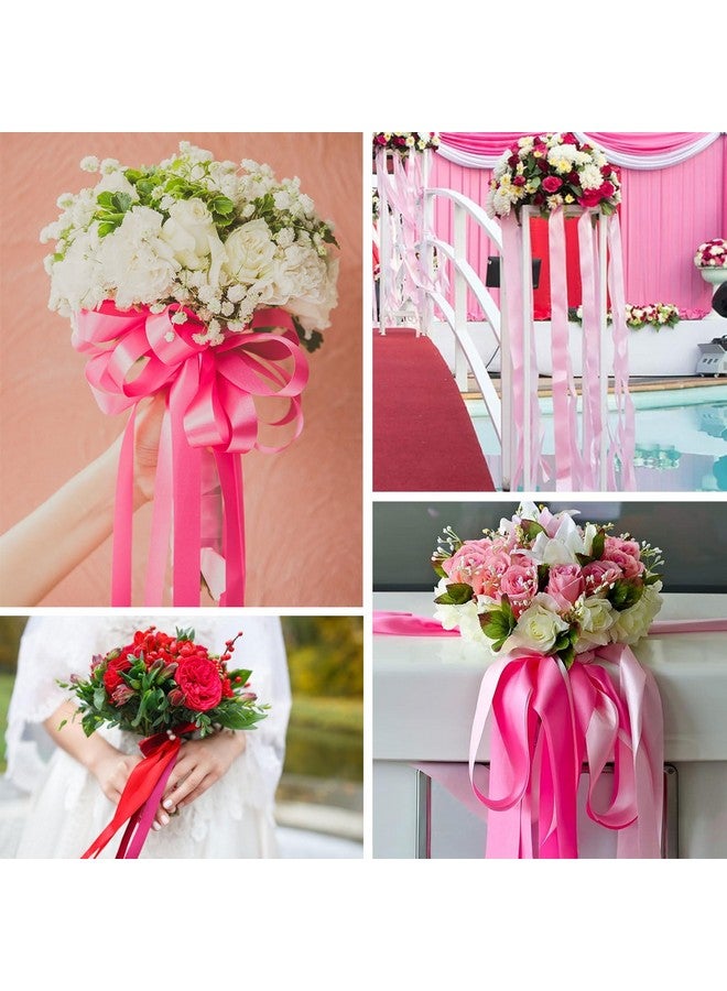 ASTARON Satin Ribbon for Crafts 1 Inch, Red Pink Solid Color Ribbon Fabric Ribbon for Gift Wrapping Bouquets DIY Hair Bows Silk Ribbon for Decorations - Image 5