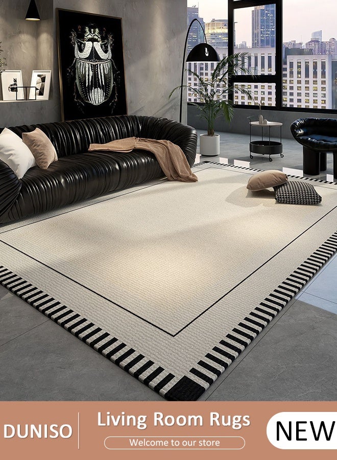 Non Slip Large Area Rug, Simple Washable Living Room Rugs, Soft Handfeel Stain Resistant Carpet, Modern Style Decorative Bedroom Area Rugs, Rectangular Rugs for Coffee Table Sofa Blanket Indoor Kids Home Decorative Floor Mat