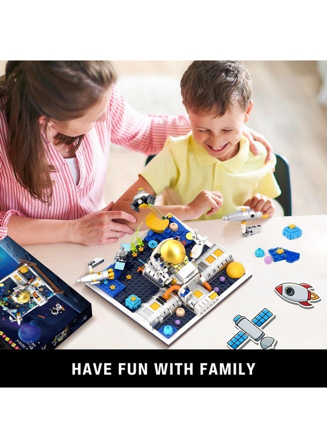 Hogokids HOGOKIDS Space Building Toys for Kids - 540 PCS Astronaut Building Block Set with Stand, 3D Space Painting Frame for Children's Room Décor, Gift for Boys Girls Age 6 7 8 9 10 Years Old  - Image 5