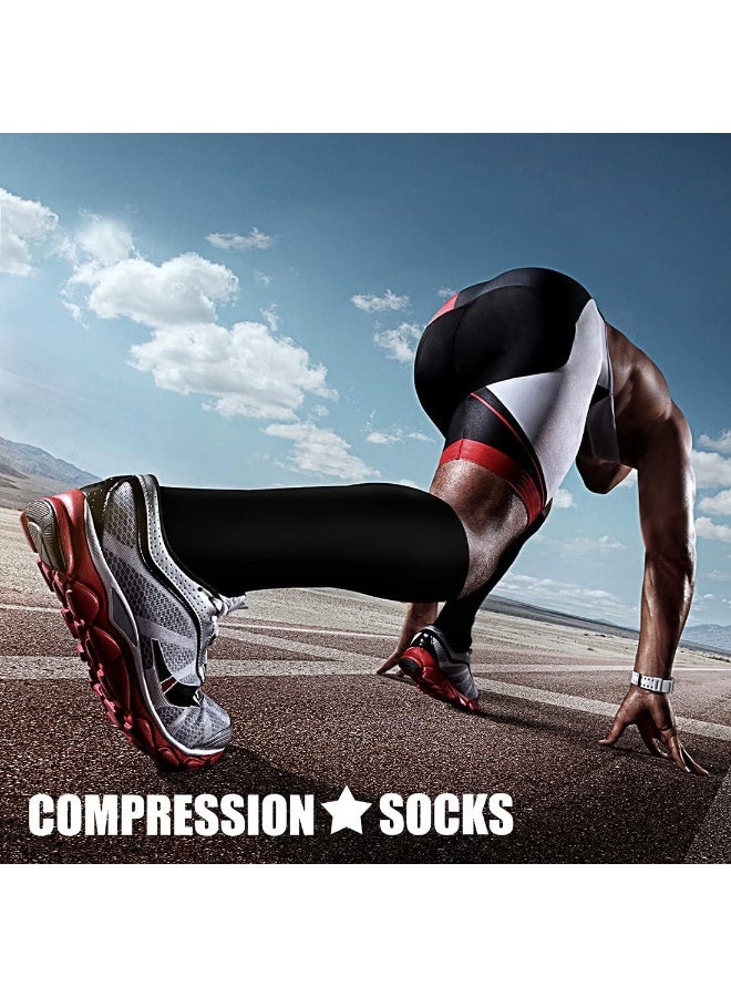 Angola Panda 3 pairs Medical Compression Socks-Compression Socks For Women and Men，15-20 mmHg Circulation Relief for Calf and Sole Fatigue, Best Support for Nurses, Running, Hiking and Recovery  - Image 3