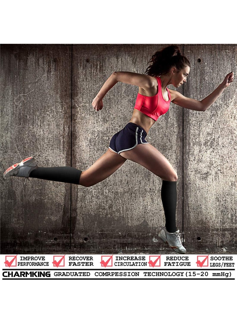 Angola Panda 3 pairs Medical Compression Socks-Compression Socks For Women and Men，15-20 mmHg Circulation Relief for Calf and Sole Fatigue, Best Support for Nurses, Running, Hiking and Recovery  - Image 2