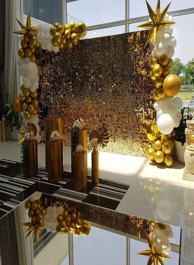 بالونات ذهبية بيضاء مع بالونات على شكل نجوم، 201 قطعة - Image 5