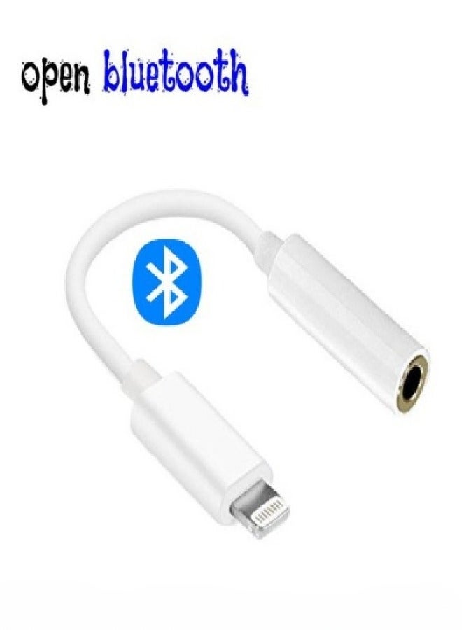 محول مقبس من ايفون الى سماعة 3.5 ملم - يعمل بفتح البلوتوث