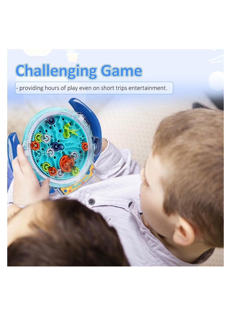 KASTWAVE Brain Teasers Puzzles Games for Kids, 3D Gravity Maze Ball for Kids 3-8, Labyrinth Game Mind Puzzle with Gear Control, Challenges Fine Motor Skills, Puzzle Toys Gifts for Kids Teens, Hard Games - Image 4