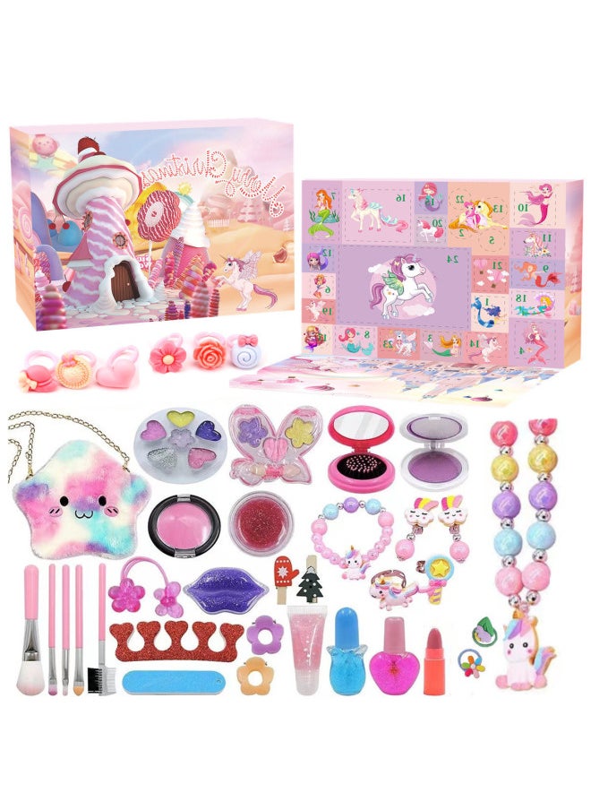 Blind Box Set DIY Decompression Vent Toys 24 Days Countdown Gift Box-Color:St-029 Makeup 55-piece Set (582g)  - Image 5