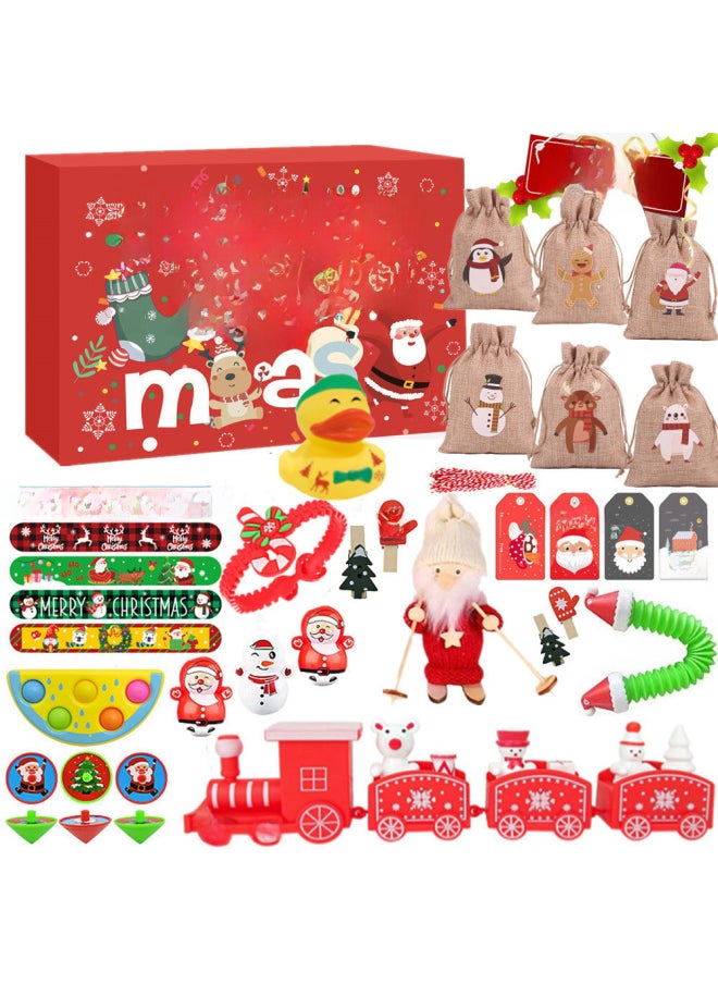 Blind Box Set DIY Decompression Vent Toys 24 Days Countdown Gift Box-Color:St-029 Makeup 55-piece Set (582g)  - Image 3