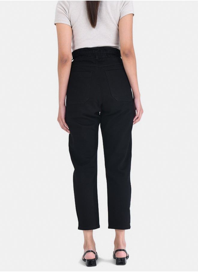 Double Flutter Waist Jeans