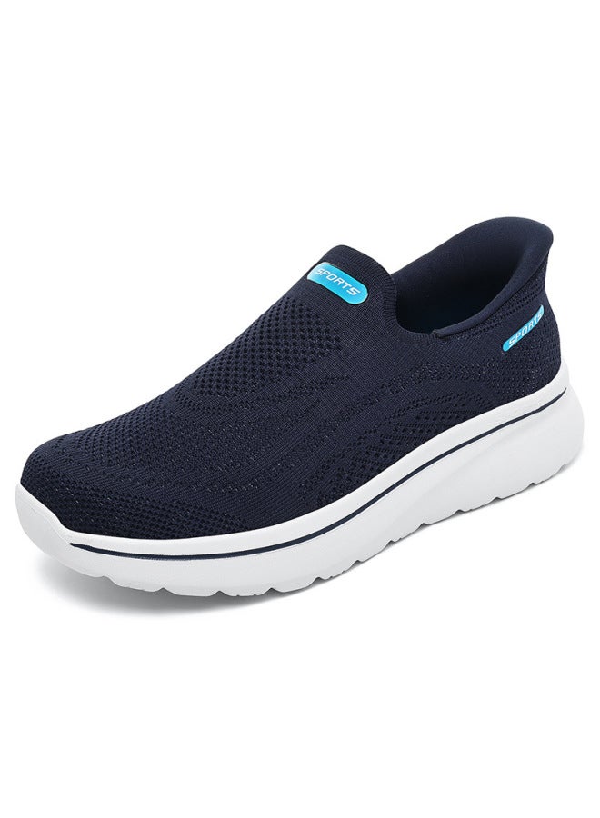 New Summer Breathable Fly-knit Sports Casual Shoes For Men And Women, Lightweight And Comfortable Walking Shoes, Slip-on Shoes