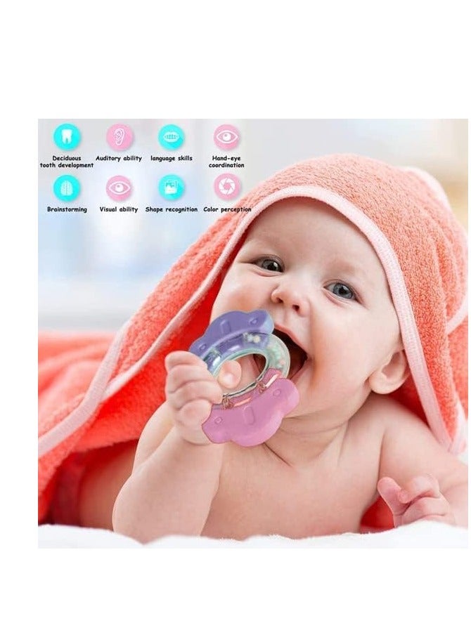 Baby Rattle Toys Baby Teether Toy Rattle Set With Storage Box 14 Pcs Infant Teething Toys Baby and Toddler Toys BPA Free Rattles Sensory Toy Set Baby Toys Gift for Babies 0-12-24 Months Boys Girls, Early Educational Toy Set  - Image 2
