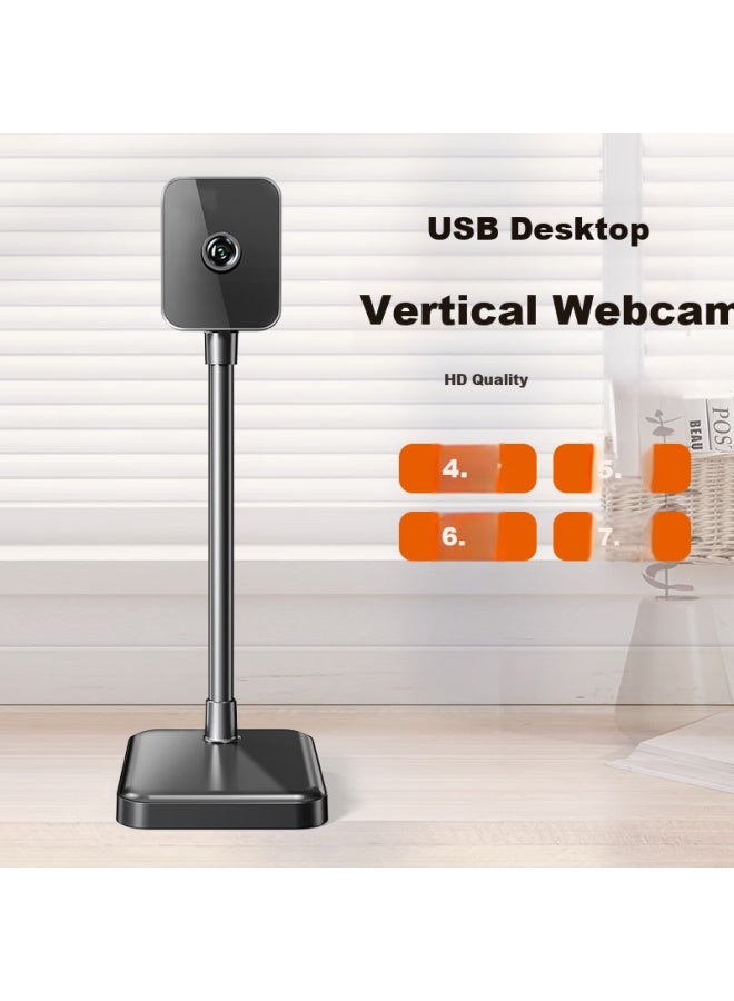 Sada Computer Microphone And Webcam, Desktop And Laptop External High-definition Wide-angle Camera, Plug-and Video Chat, Office Video Conferencing, Online Cl, A12