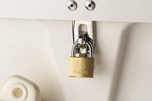 BRINKS - 40mm Solid Brass Keyed Padlock with 7/8” Shackle Clearance - Chrome Plated With Hardened Steel Shackle - Image 4