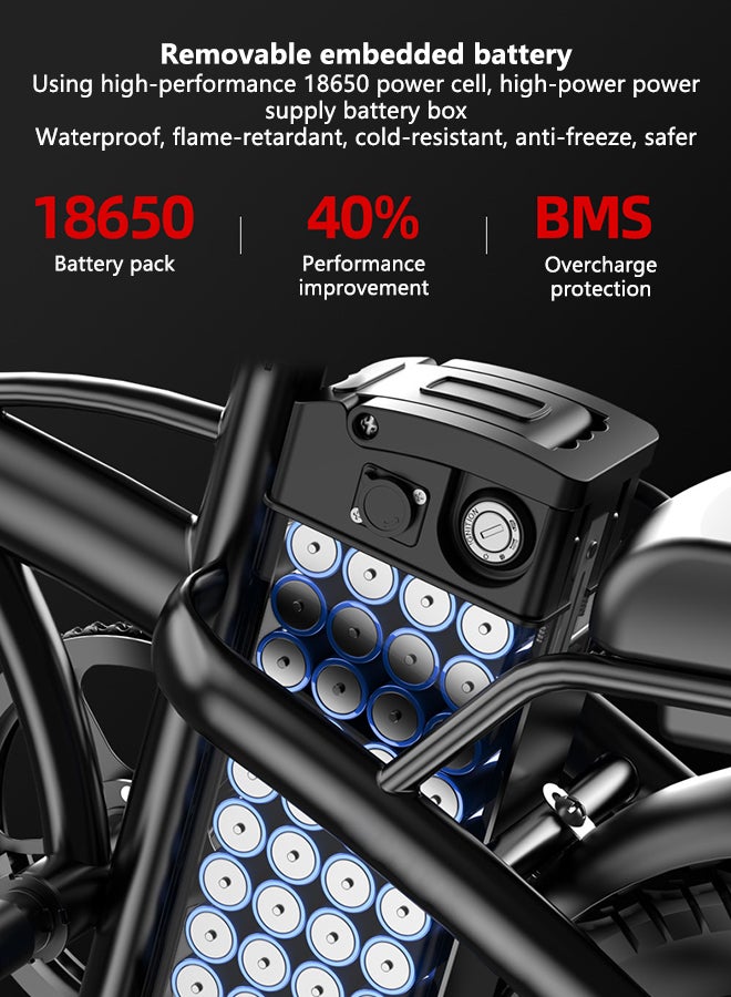 إي تي جي دراجة كهربائية قابلة للطي للبالغين، محرك بقوة 350 وات، سرعة 25-35 كم/ساعة، دراجة كهربائية قابلة للطي صغيرة الحجم، دراجة كهربائية قابلة للطي للبالغين أثناء التنقل - Image 4