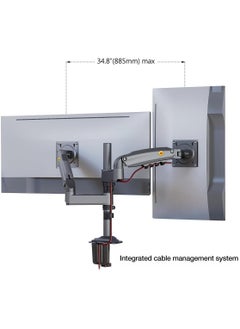 NB H180 Dual Monitor Desk Mount Stand Full Motion Swivel Monitor Arm Gas Spring for 17''- 30'' Computer Monitor from 2kg to 9kg - pzsku/ZF2F3A887587B38873A8FZ/45/_/1733919219/e87bf1c7-37b5-48c5-9563-7cccc71552ab