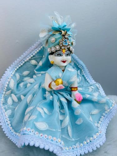 BuyAgain Laddu Gopal Summer Fancy Dress Poshak with 1 Mukut Dress Size (0) - Image 2