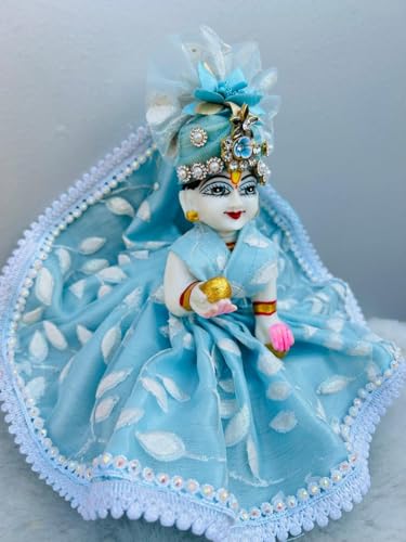 BuyAgain Laddu Gopal Summer Fancy Dress Poshak with 1 Mukut Dress Size (0) - Image 1