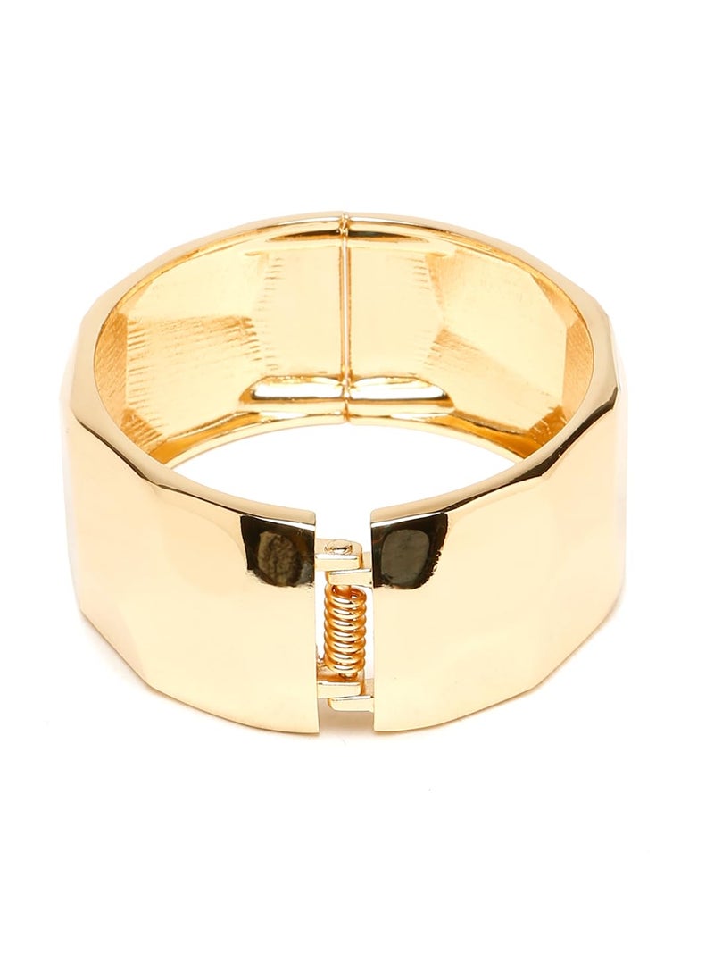 YouBella Jewellery Stylish latest Gifts Gold Plated Bold Look Celebrity Inspired Cuff Bracelet for Girls and Women (Style 3) - Image 4