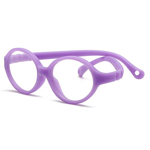Fantiace Childrens Glasses Frame Full Silicone Without Screws Soft Kids Eyeglasses Age 312 Purple - Image 1