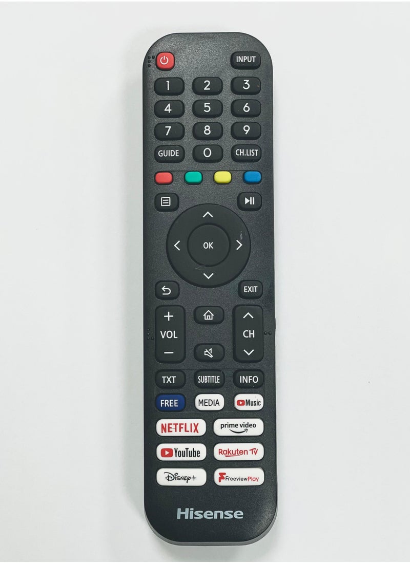 Hisense - جهاز تحكم عن بعد جديد بديل من Hisene، متوافق مع جهاز التحكم عن بعد Hisense-VIDAA-TV، جهاز تحكم عن بعد بالأشعة تحت الحمراء جديد ومطور EN2G30H، مع Netflix وPrime Video - Image 1