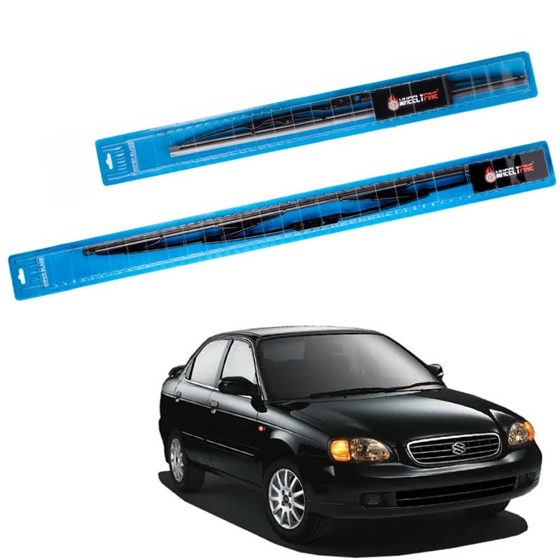 Wheelyfine Car Wiper Blades | Metal Frame | Water Repellent Windshield Wipers | Blade Refills (Maruti Baleno (1999-2005) Dr 20"/Pa 18") - Image 2