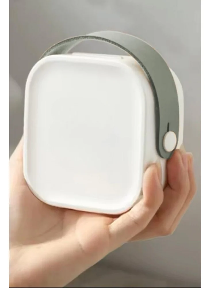 Piev House By House Mini Makeup Jewelry Box with Mirror Inside Bag White