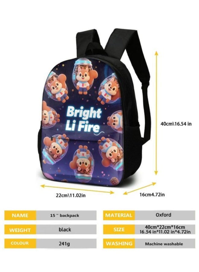 واضح من النار حقيبة كرتونية من ثلاث قطع، يسهل التعامل معها في مناسبات مختلفة (متوفرة للطلاب والأطفال والأصدقاء في النزهايات وتسلق الجبال والتعليم المدرسي وما إلى ذلك) | الكتفين + حقائب اليد + حقائب القرطاسية | موسم العودة إلى المدرسة / هدايا المهرجان - 5 - Image 5