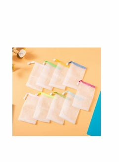 KASTWAVE Soap Bag, 10 PCS Exfoliating Mesh Soap Saver Pouch Bag, Face Cleansing Foaming Nets, White Pouch with Drawstring, for Foaming and Drying, Hangable...  - Image 2