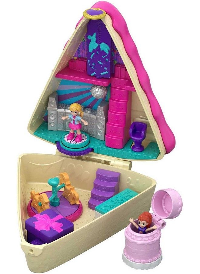 Polly Pocket Playset Travel Toy With 2 Micro Dolls & 3 Accessories Pocket World Birthday Cake Bash Compact  - Image 2