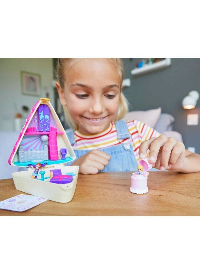 Polly Pocket Playset Travel Toy With 2 Micro Dolls & 3 Accessories Pocket World Birthday Cake Bash Compact  - Image 3