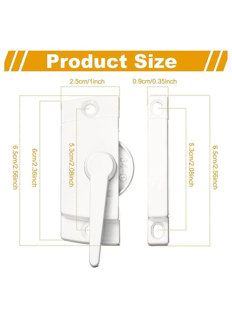 SYOSI - Sliding Window Locks, Double Hung Latch WhiteCam Sash Locks Vinyl Window Lock Sash Lock Keeper Replacement Window Locks for Vertical and Horizontal Sliding Windows Window Sash Security - Image 1