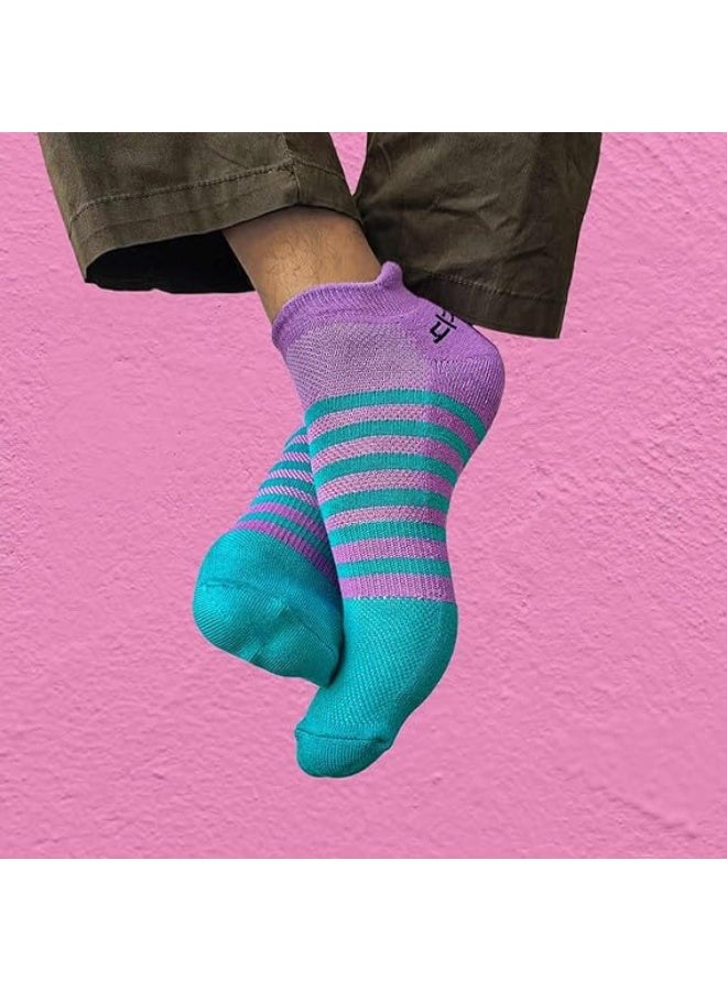 HEELIUM Bamboo Ankle Socks for Men | Odour-Free and Breathable | Padded Base and Anti-bacterial | 3X Softer Than Regular Socks - Image 2