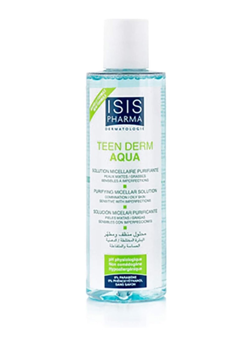 ISIS PHARMA - Teen Derm Aqua Facial Cleanser for Face and Neck with Vitamin E 250ml - Image 1