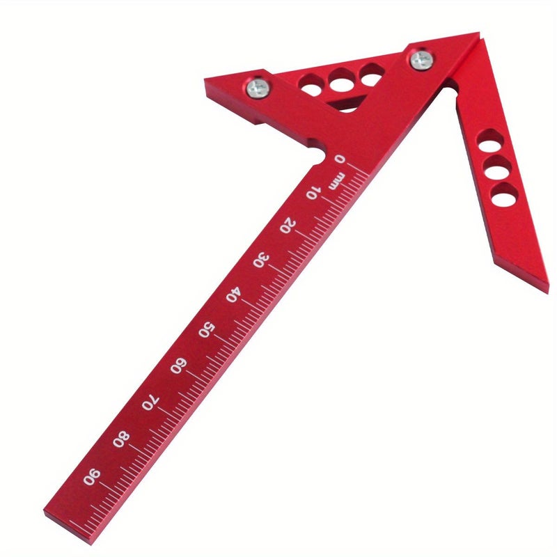 Aluminum Alloy 45 90 Degree Right Angle Square Accurate 0 1mm Measurement No Assembly Needed Ideal for Carpentry and Woodworking Inch Carpentry Tool Accurate Measurement Tool Durable Construction Carpenter Square - Image 3