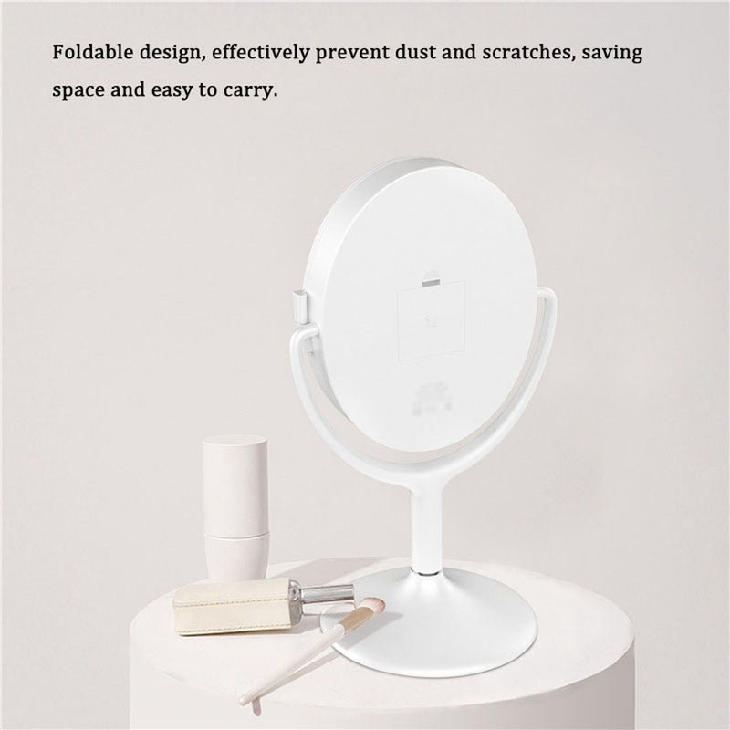 Makeup Mirror with Light LED Desktop Trifold Mirror Portable Cosmetic Mirror Vanity Mirror Touch-Control Stepless Dimming with 2.5X Magnification for Makeup Artists Women - Image 5