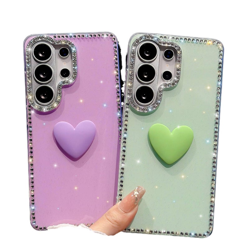 غطاء واقي | مقاوم للصدمات لـ Samsung S26 Ultra / Samsung S26 | حماية من السقوط | Acrylic | White with Gold Heart - Image 3