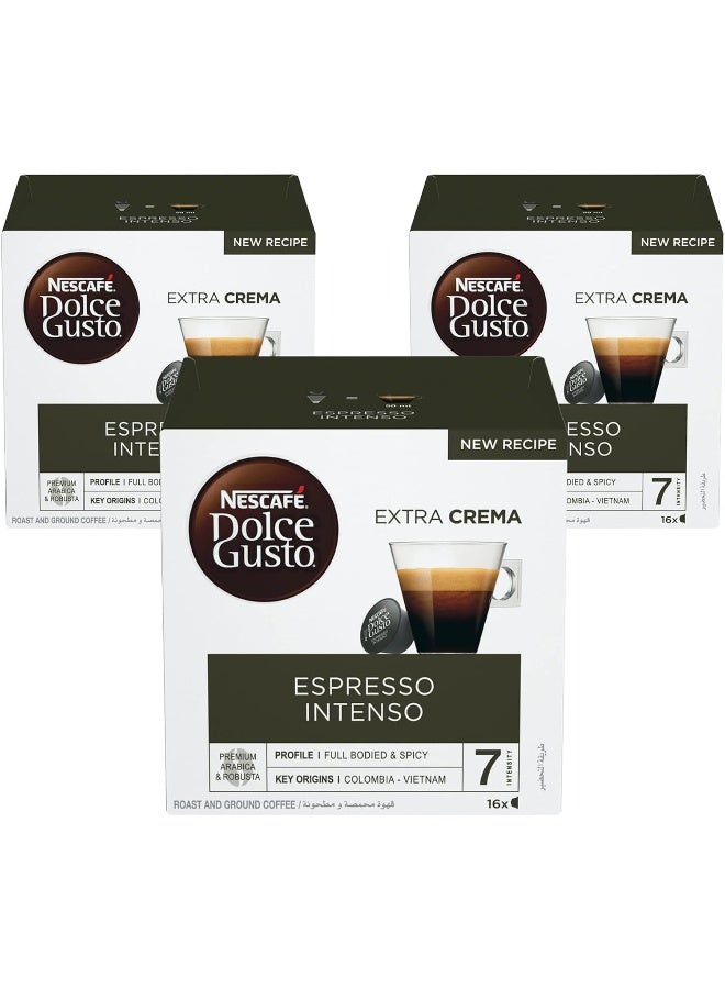 Nescafe Espresso Intenso 16 Coffee Capsules 336grams Pack of 3 - Image 2