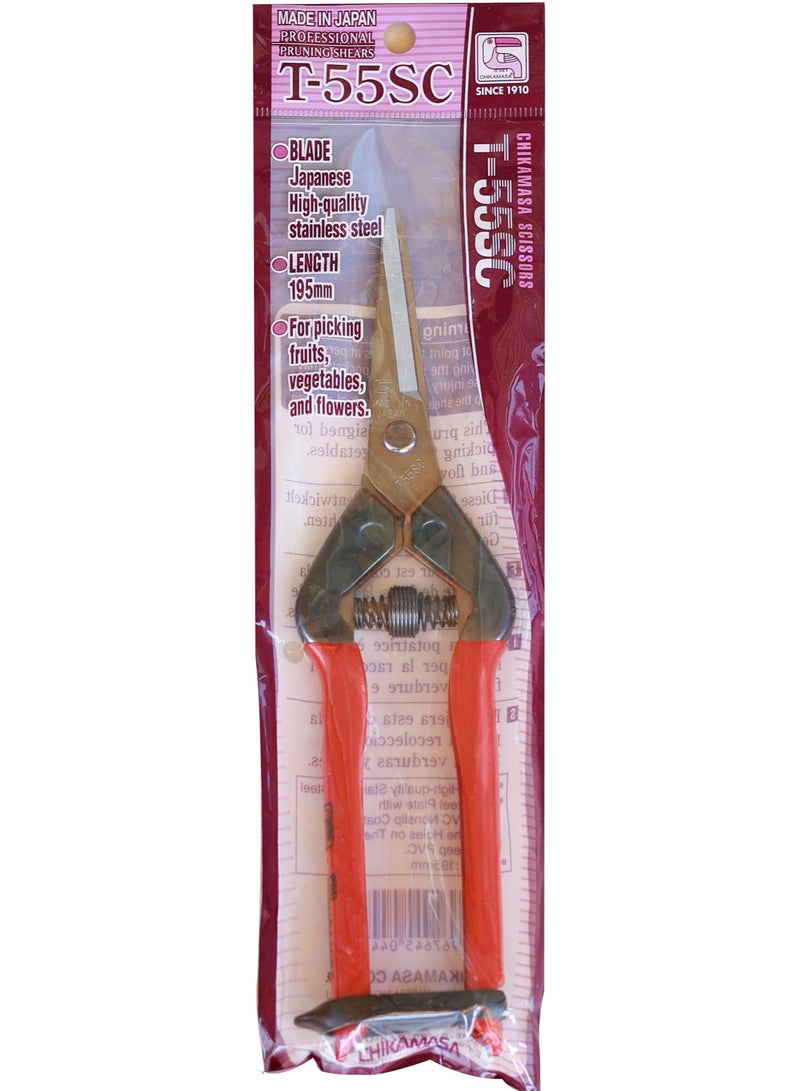 Chikamasa Professional Flowers & Vegetables Scissor - Shear T-55SC Made in Japan - Image 2