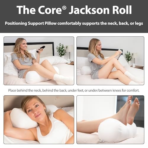 Core Products Jackson Roll Orthopedic Bolster Pillow - Neck, Back, Leg, Knee & Arm Support – Cervical & Lumbar Roll for Pain Relief, Spinal Alignment & Travel Comfort for Bed or Chair - Image 4