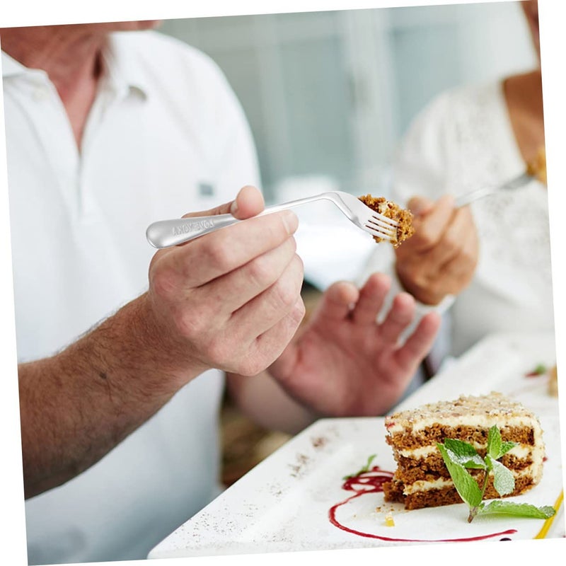 2pcs Ergonomic Angled Feeding Forks for Disabled Elderly Eating Utensils - Image 3
