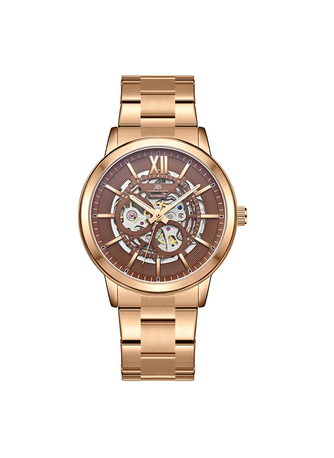 KENNETH SCOTT Men's Brown  Dial Automatic  Watch - K24324-DBDD