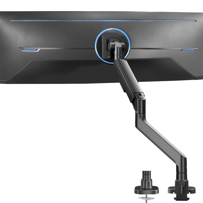 VIVO Heavy Duty Ultrawide Monitor Arm for 57 inch Screens up to 594 lbs Desk Mount TV and Monitor Stand Designed for Samsung Odyssey Ark Neo G9 ViewFinity S9 and More Black STANDGT57 - Image 2